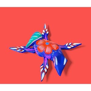 Oaxacan Alebrije Miniature‎ Lizard Iguana Copal Wood Carving Multicolor Folk Art